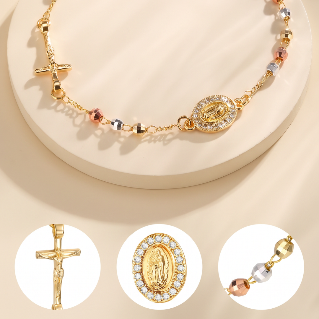 Pulsera Religiosa de Acero Inoxidable