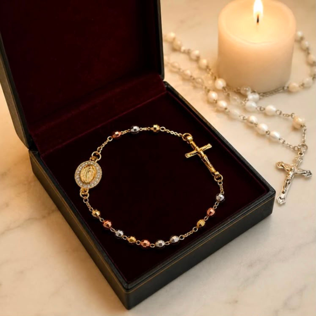 Pulsera Religiosa de Acero Inoxidable